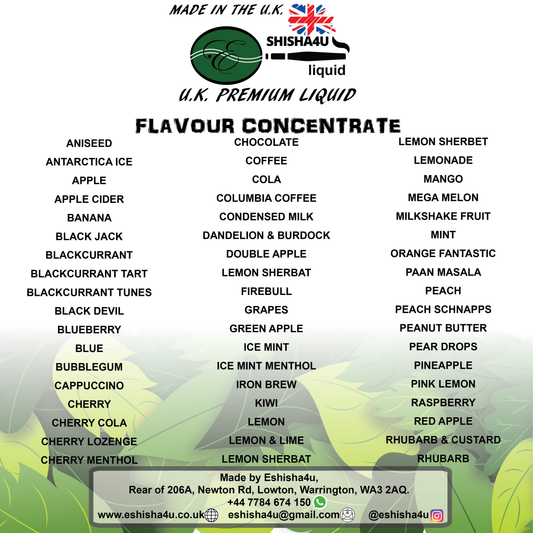 eshisha4u 100ml flavour concentrate