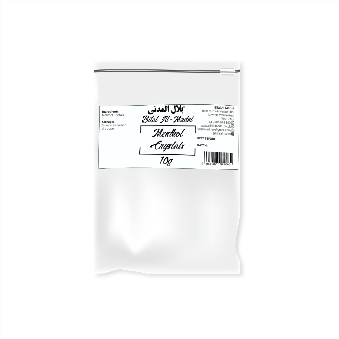 menthol crystal pouch 10g