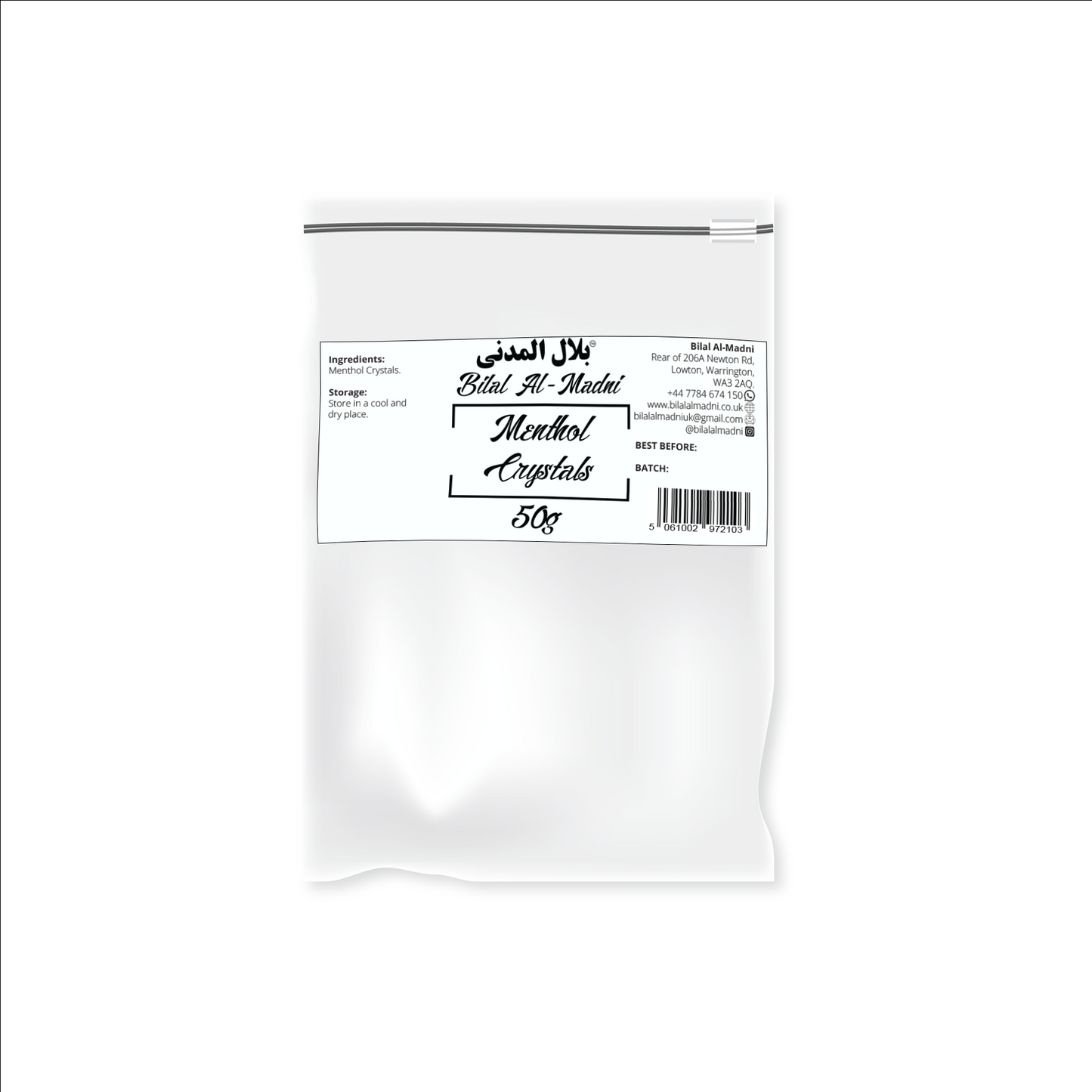 menthol crystal pouch 50g