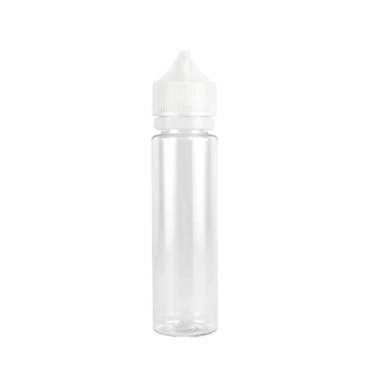 60ml Clear PET Bottles with Tips and White Caps