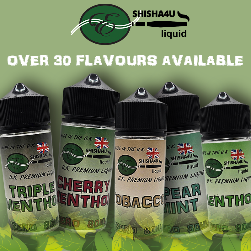 Eshisha4u UK Manufactured E-Liquid | 70/30 No Nicotine | 80ml | Double Menthol