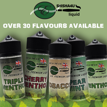 Eshisha4u UK Manufactured E-Liquid | 70/30 No Nicotine | 80ml | Double Menthol