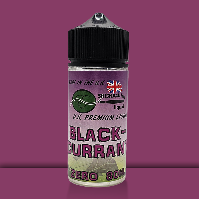 Eshisha4u UK Manufactured E-Liquid | 70/30 No Nicotine | 80ml | Blackcurrant