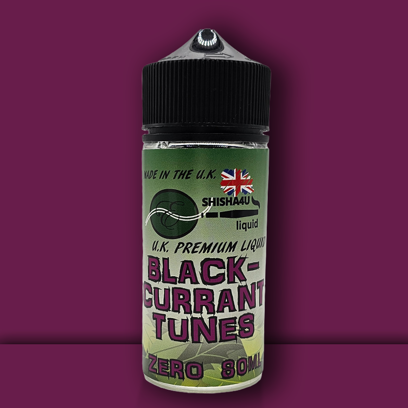 Eshisha4u UK Manufactured E-Liquid | 70/30 No Nicotine | 80ml | Blackcurrant Tunes