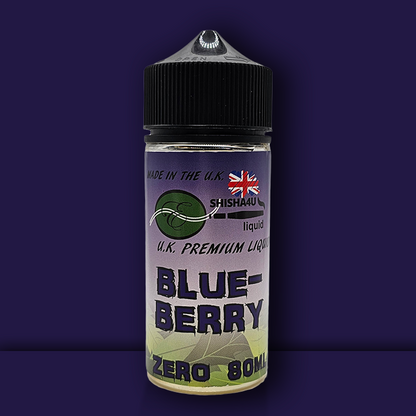 Eshisha4u UK Manufactured E-Liquid | 70/30 No Nicotine | 80ml | Blueberry