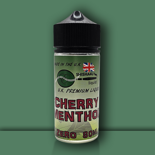 Eshisha4u UK Manufactured E-Liquid | 50/50 No Nicotine | 80ml | Cherry Menthol