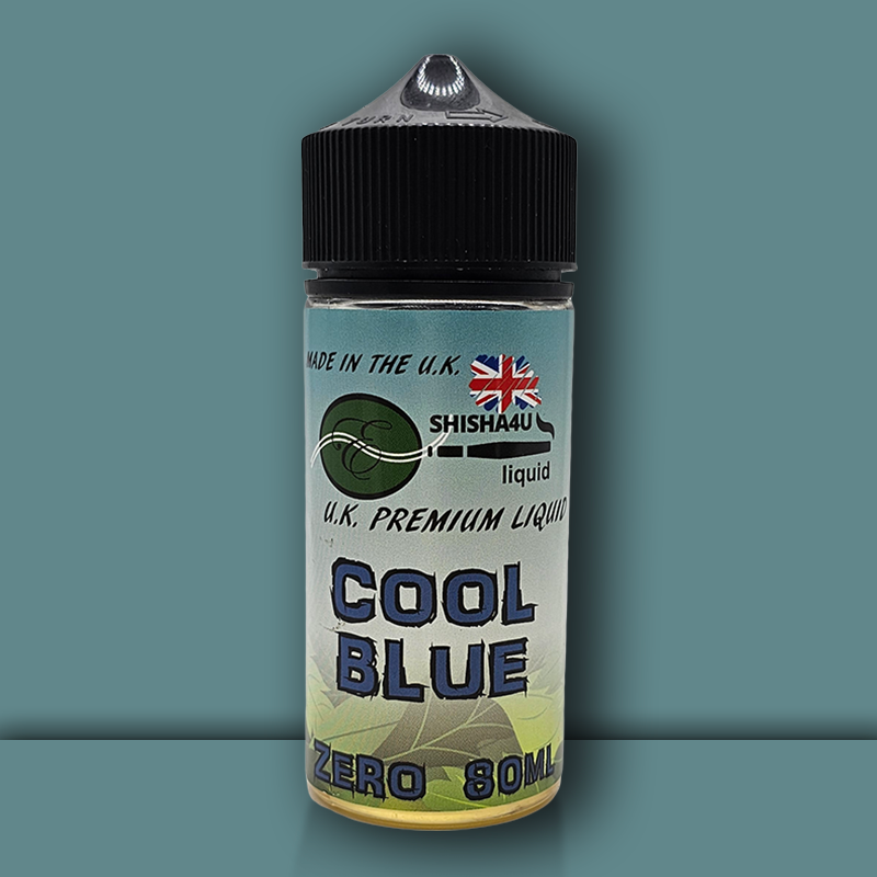 Eshisha4u UK Manufactured E-Liquid | 70/30 No Nicotine | 80ml | Cool Blue