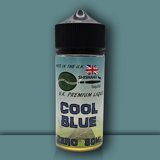 Eshisha4u UK Manufactured E-Liquid | 70/30 No Nicotine | 80ml | Cool Blue