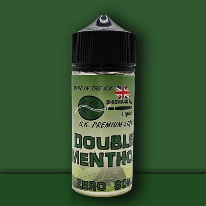 Eshisha4u UK Manufactured E-Liquid | 50/50 No Nicotine | 80ml | Double Menthol