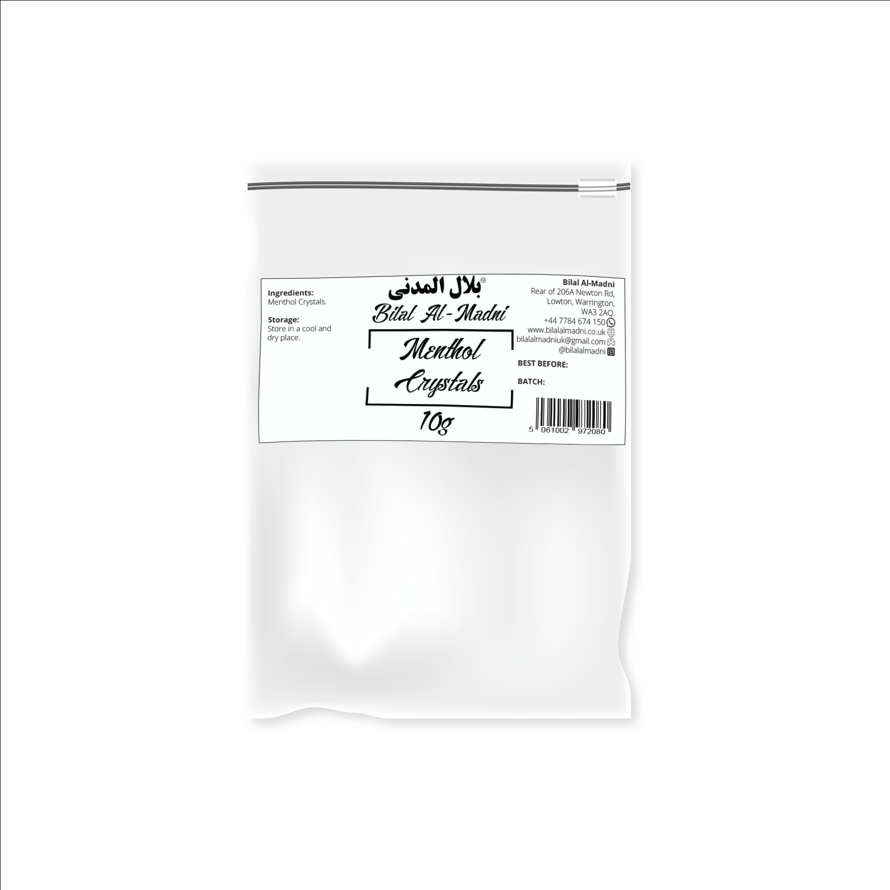 menthol crystal pouch 10g