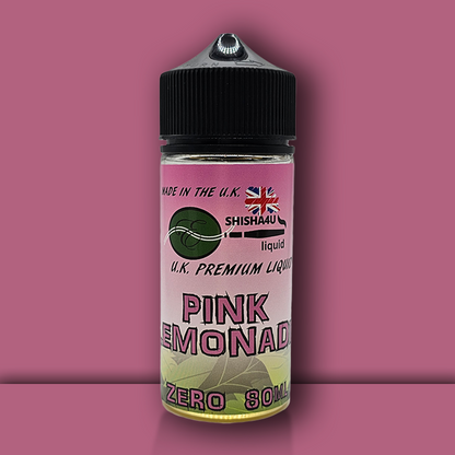 Eshisha4u UK Manufactured E-Liquid | 70/30 No Nicotine | 80ml | Pink Lemonade